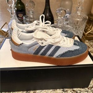 Adidas Denim Samba Blue Sneakers